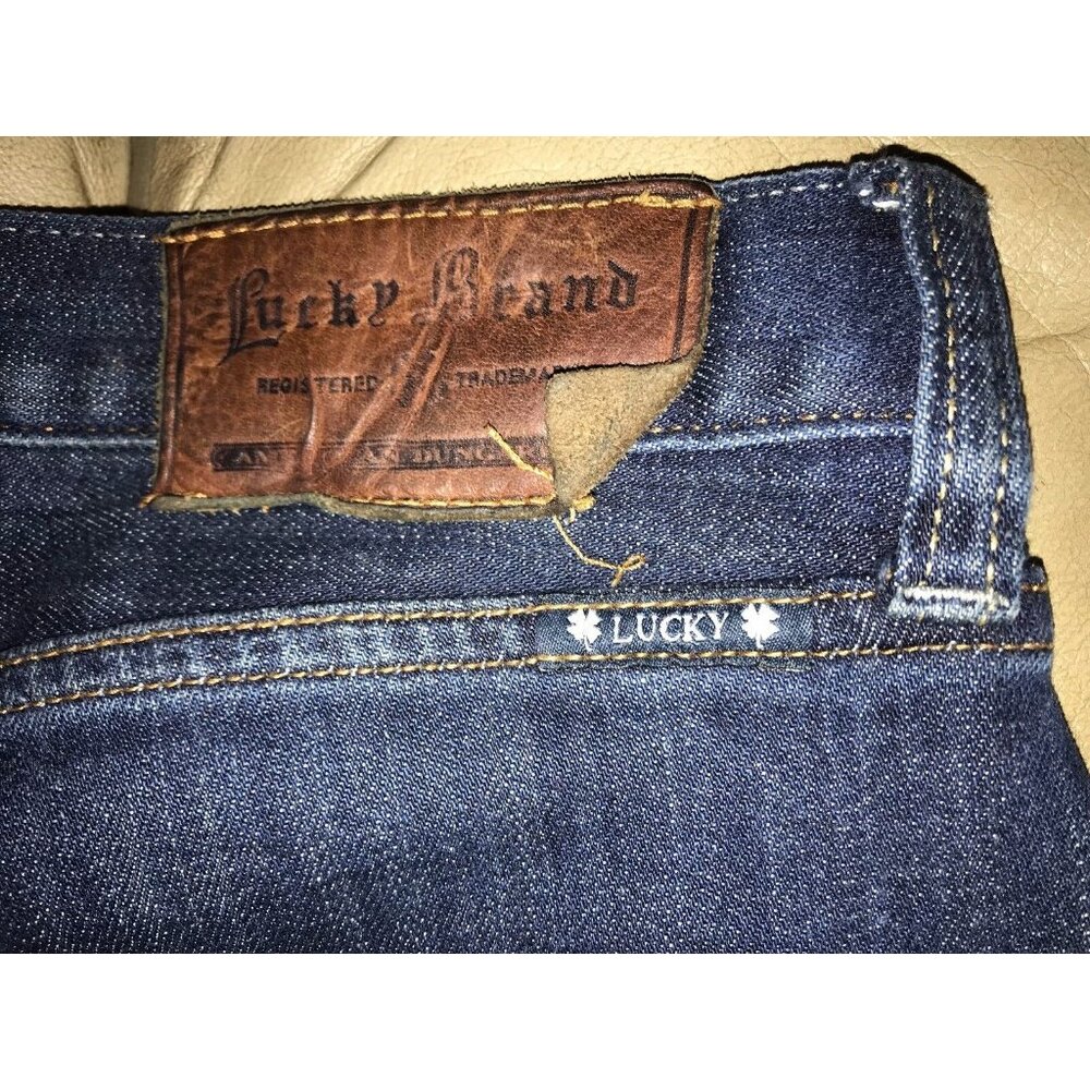Men's Lucky Brand 361, blue denim jeans 32" z 30" zipper fly vintage straight